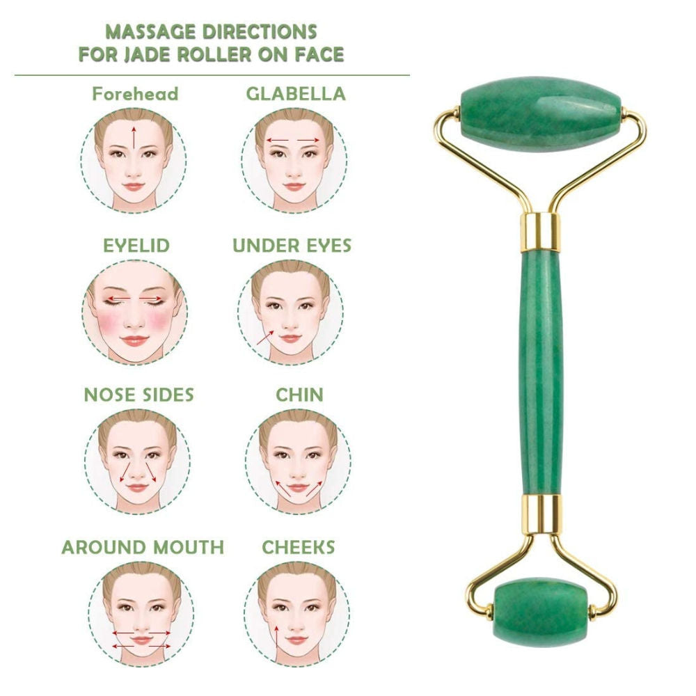 SEMINO Pure Jade Green Adventurine Roller For Face