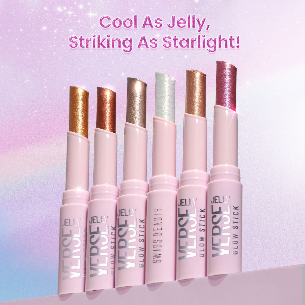 Swiss Beauty Jelly Verse Glow Eyeshadow Stick , Rich Color Payoff, Crease-Proof