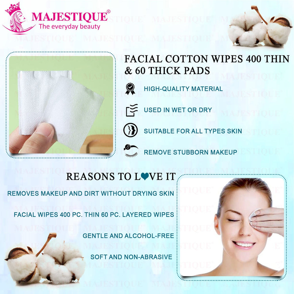 Majestique Makeup Removing Cotton Cleansing Tissues