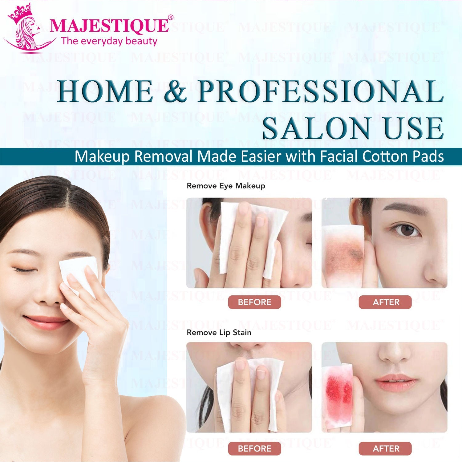 Majestique Makeup Removing Cotton Cleansing Tissues
