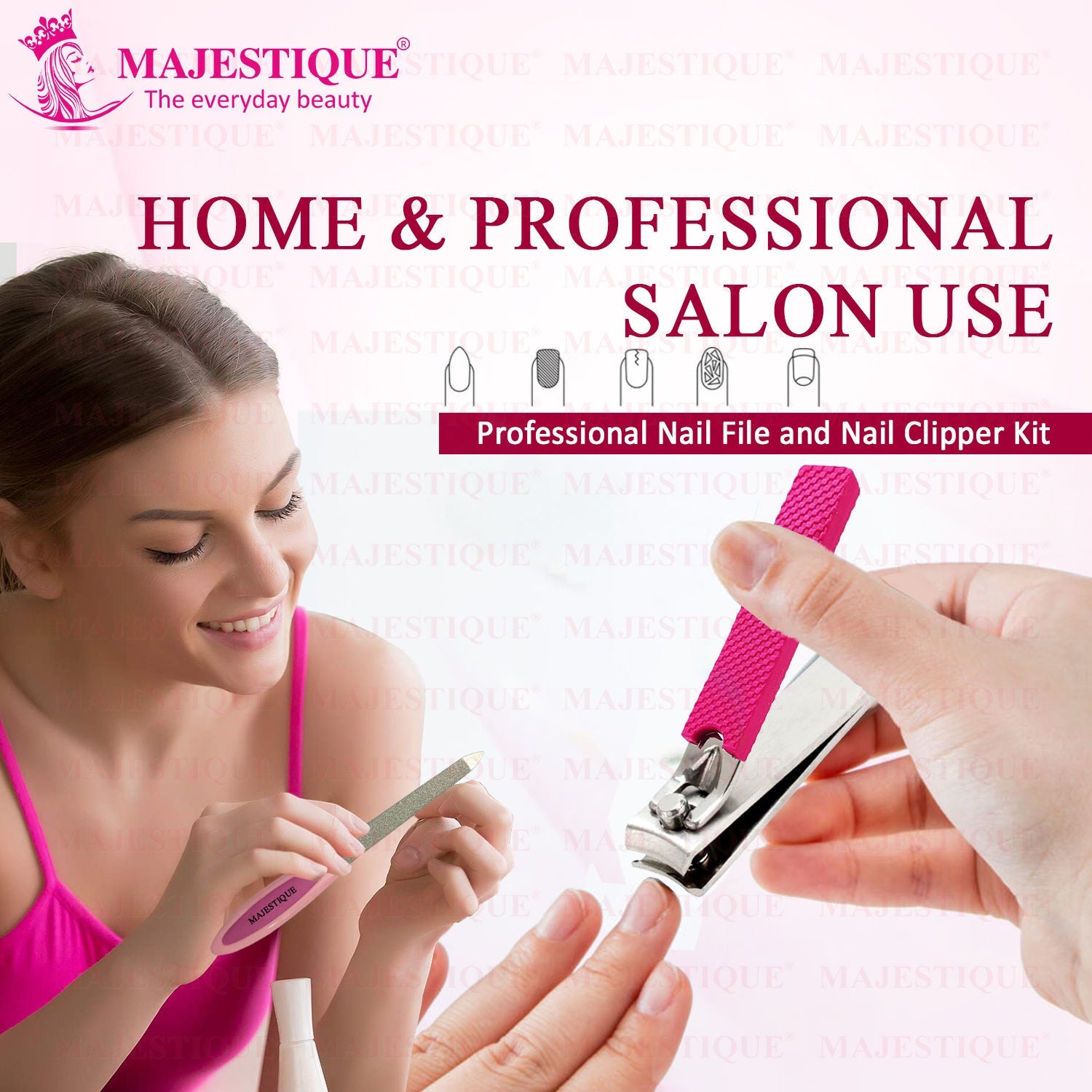 Majestique Nail File And Clipper Set - Colour May Vary