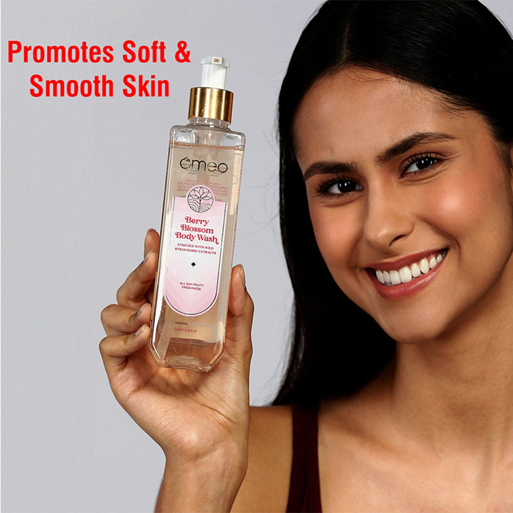 Omeo Berry Blossom Body Wash - Skin Friendly Ph, Gentle Cleansing, Soft Nourshing Body Wash