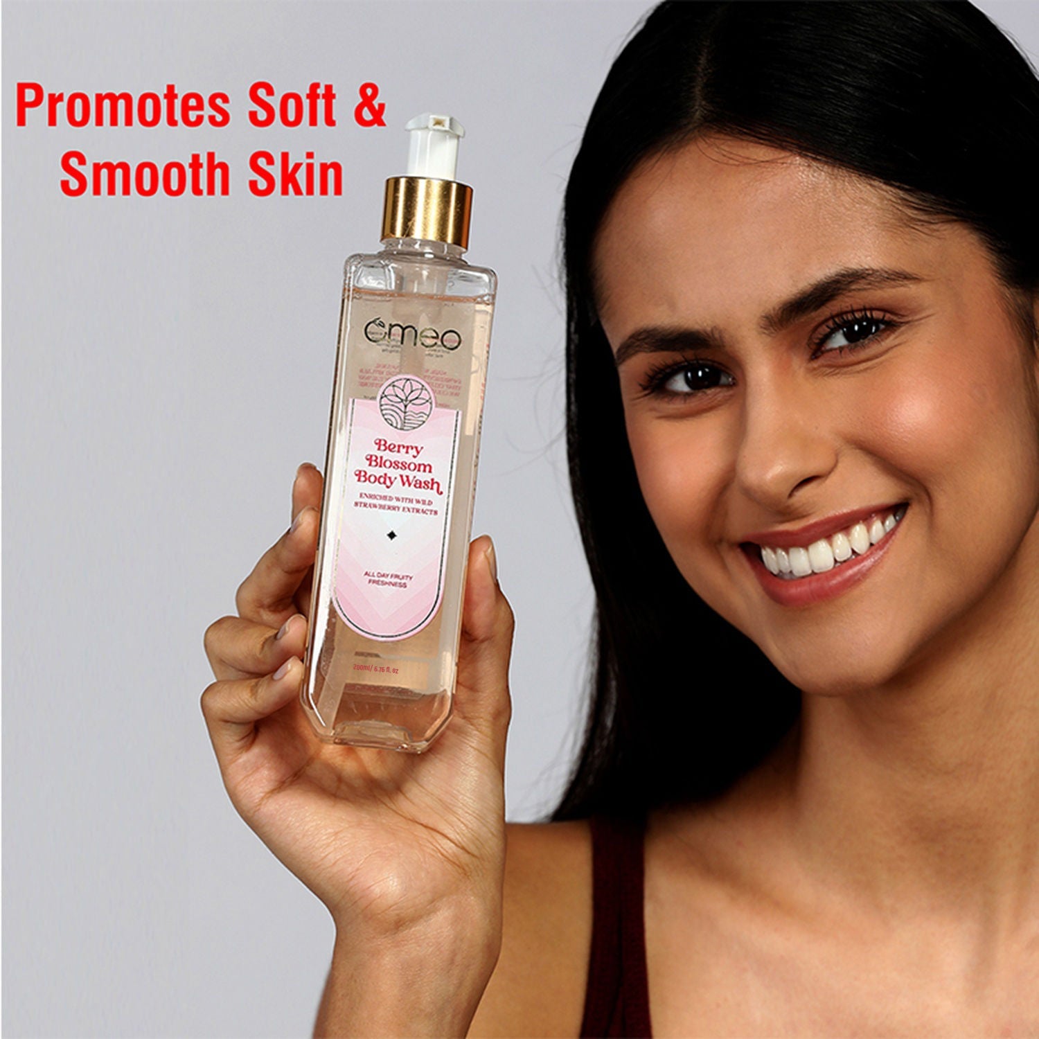 Omeo Berry Blossom Body Wash - Skin Friendly Ph, Gentle Cleansing, Soft Nourshing Body Wash