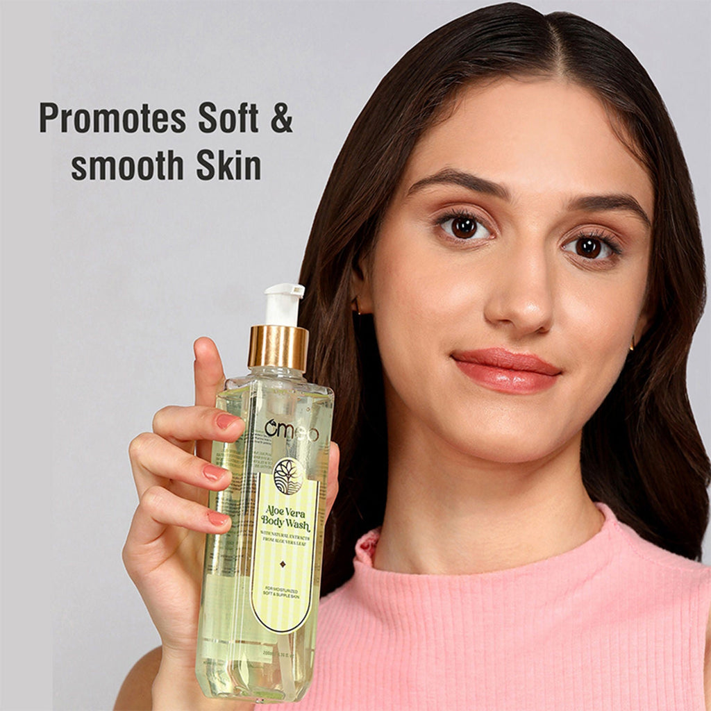 Omeo Aloe Vera Body Wash - Skin Friendly Ph, Gentle Cleansing, Soft Nourshing Body Wash