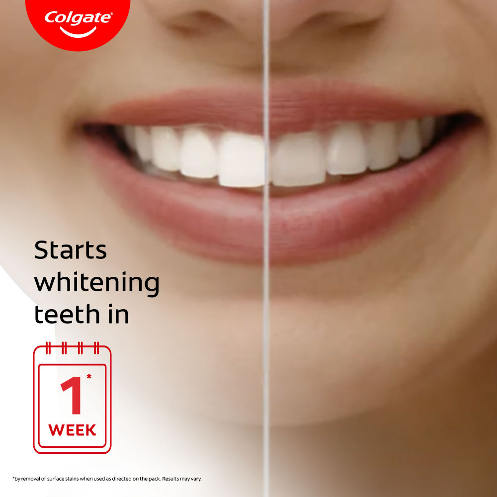 Colgate Visible White Toothpaste Teeth Whitening Starts in 1 week Safe on Enamel, Stain Removal