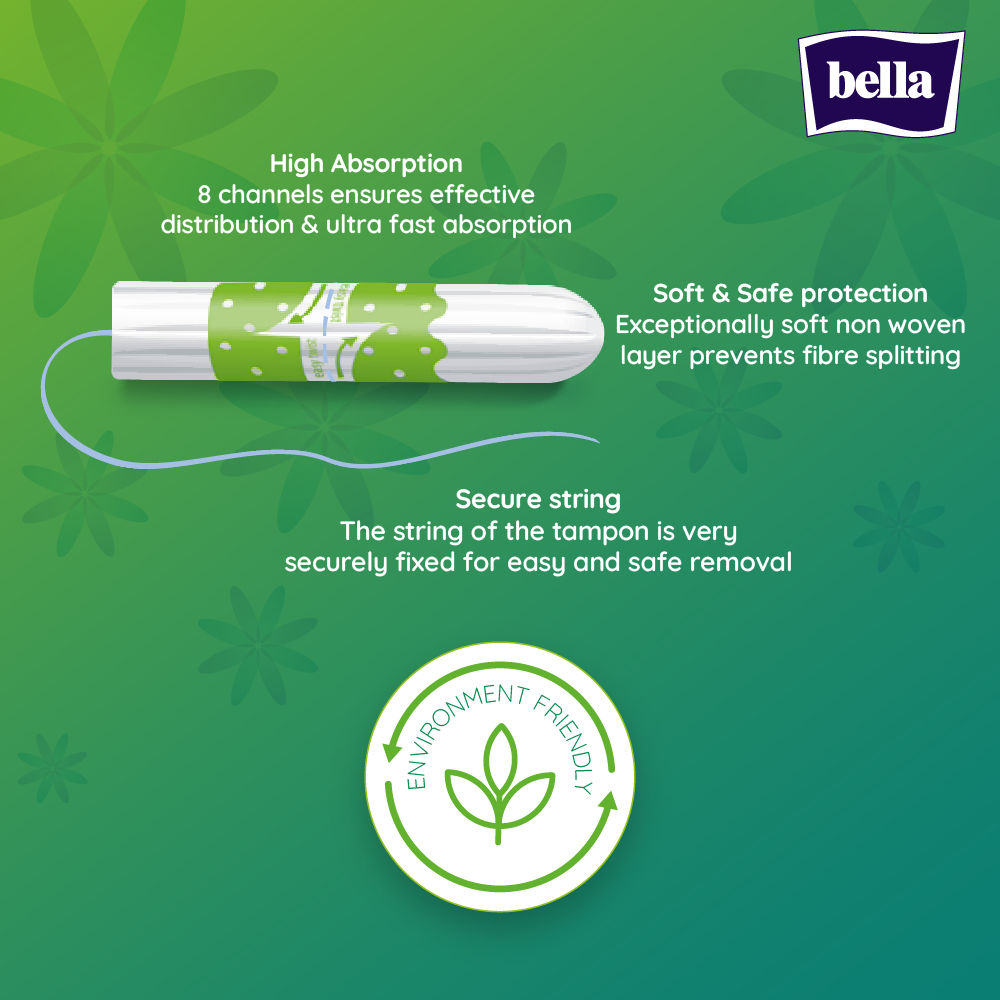 Bella Tampon Super for Women, High Absorption, Very Heavy Flow, Comfort Fit, Leakproof