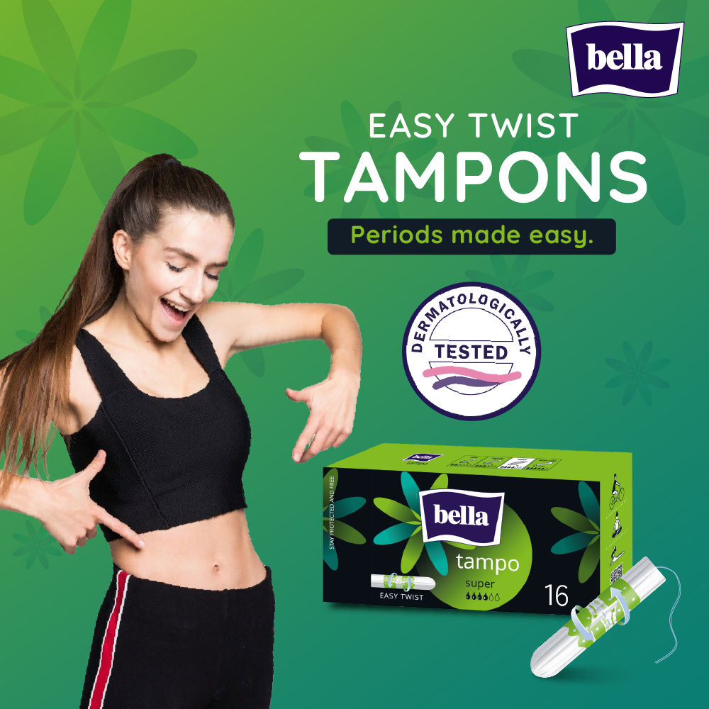 Bella Tampon Super for Women, High Absorption, Very Heavy Flow, Comfort Fit, Leakproof