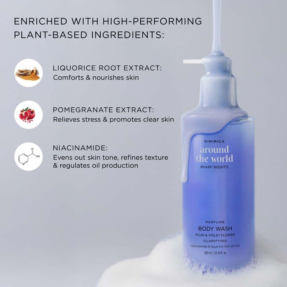 Kimirica Miami Nights Hydrating Sulphate Free Shower Gel With Vitamin E