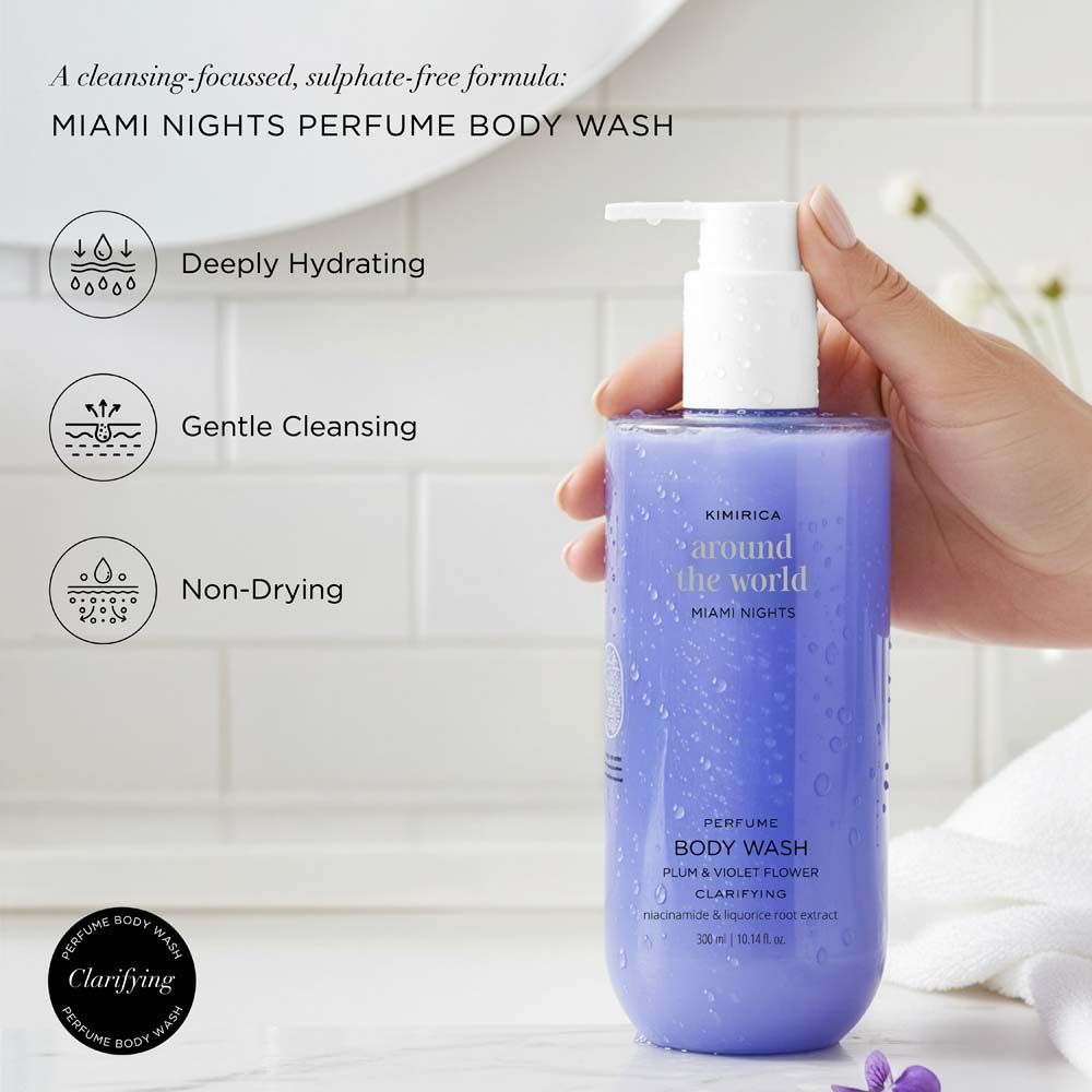 Kimirica Miami Nights Hydrating Sulphate Free Shower Gel With Vitamin E