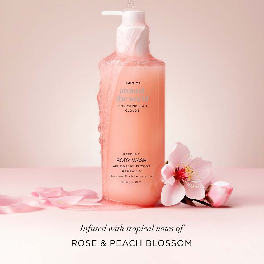 Kimirica Pink Caribbean Refreshing Shower Gel With Nourishing Olive Oil