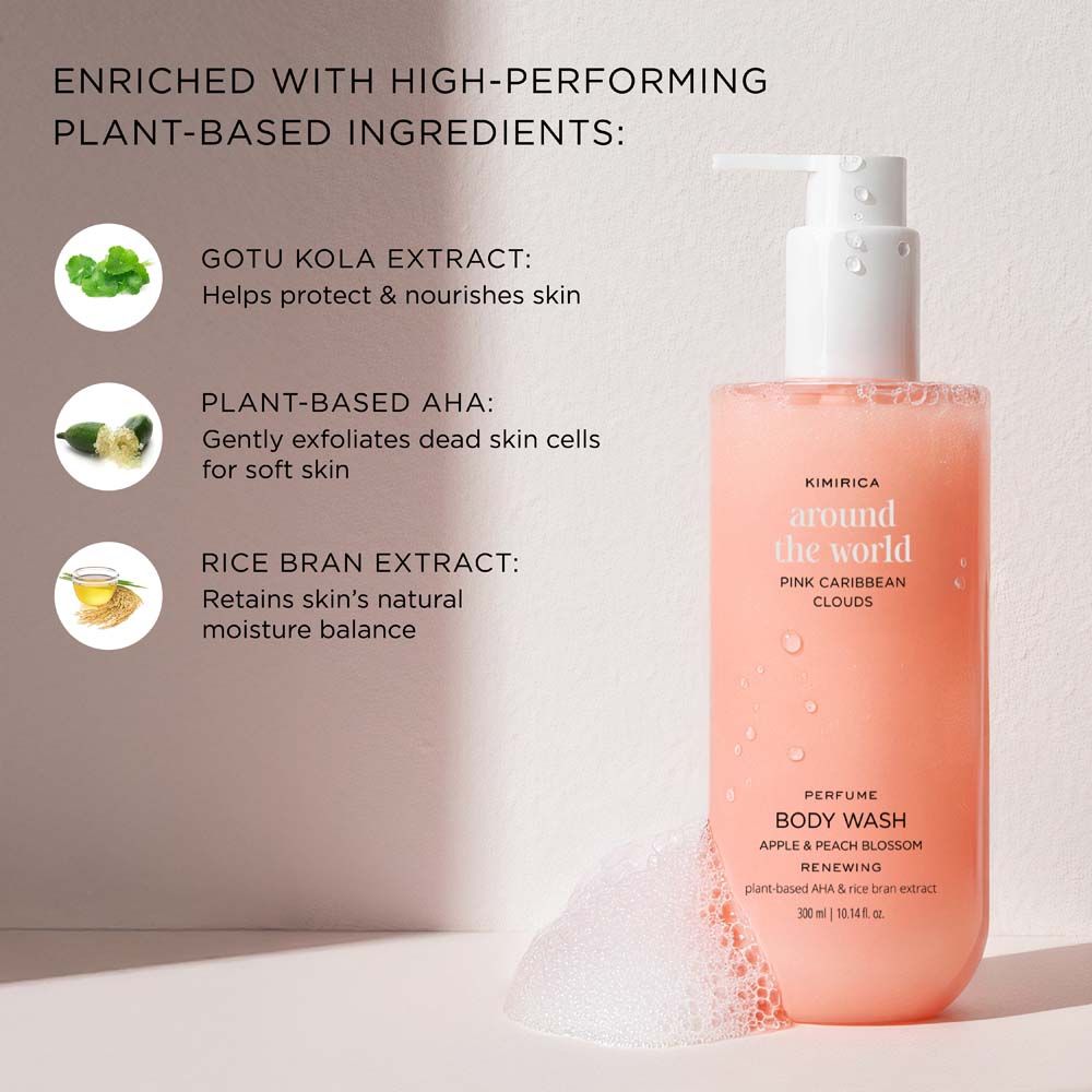 Kimirica Pink Caribbean Refreshing Shower Gel With Nourishing Olive Oil