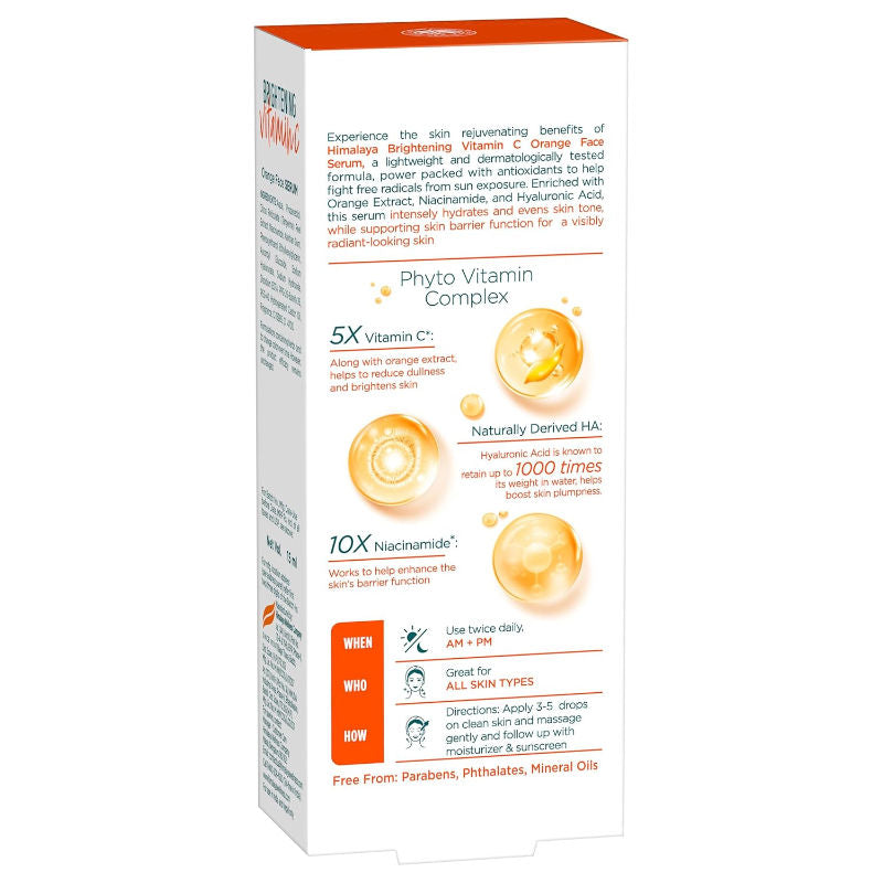 Himalaya Brightening Vitamin C Orange Face Serum for Glowing Skin