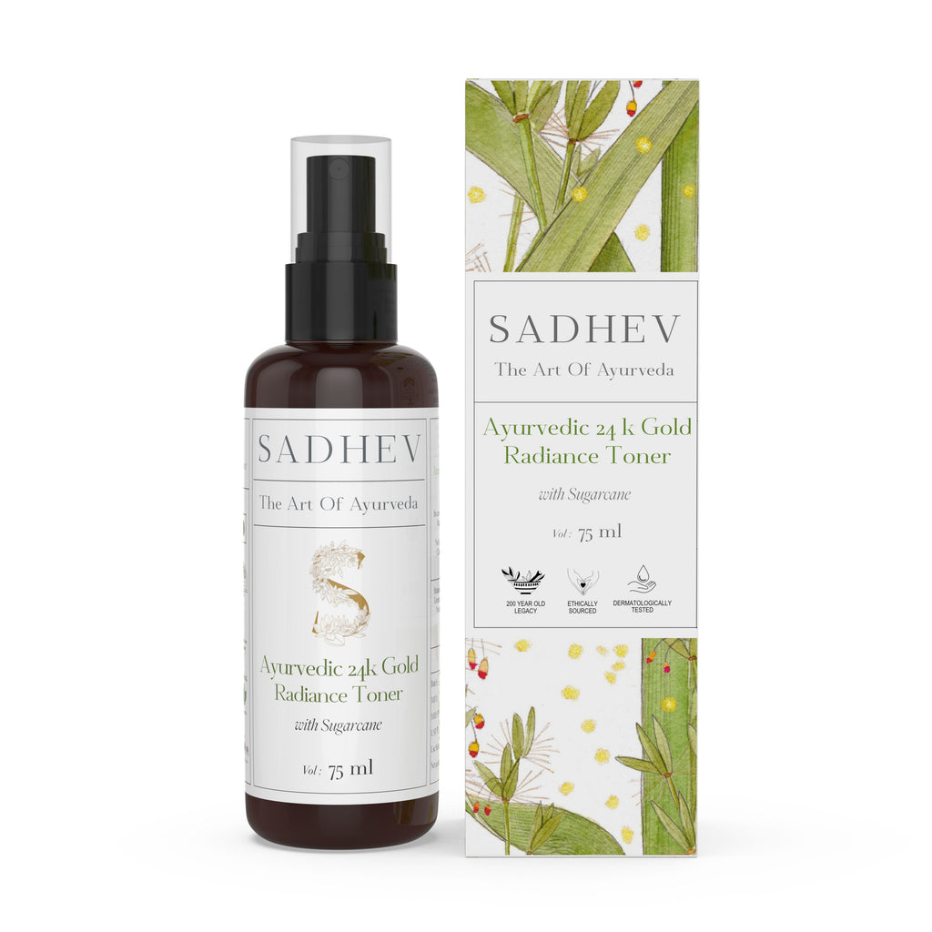 SADHEV Ayurveda Ayurvedic Radiance Toner with Swarna Bhasma & Sugarcane