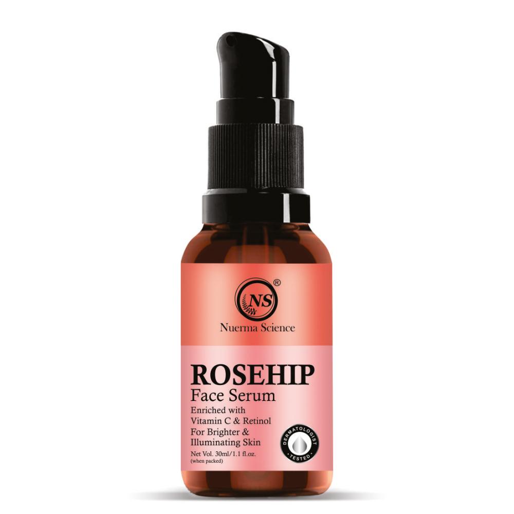 Nuerma Science 15% Rosehip Face Serum enriched Vitamin C & Retinol for Illuminating Skin
