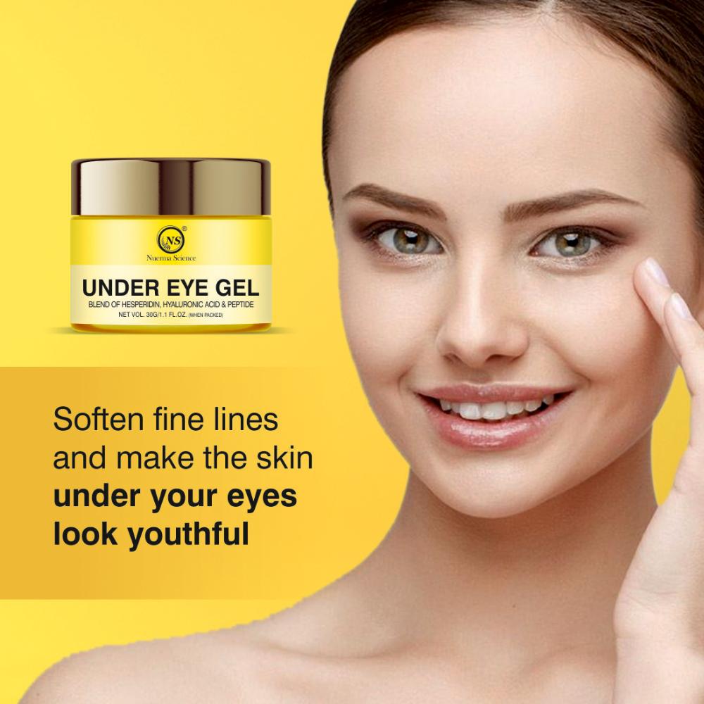 Nuerma Science Under Eye Gel enriched Hyaluronic Acid for Removing Dark Circles and Puffy Eyes