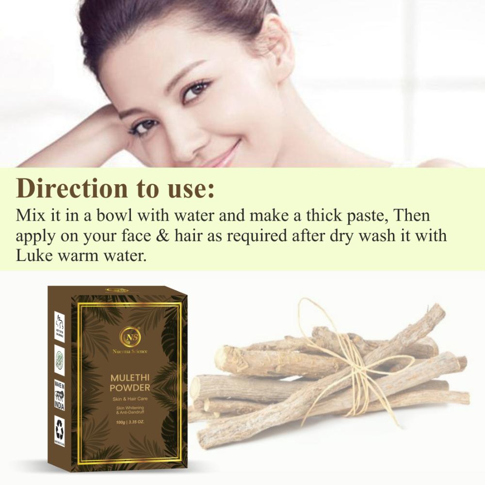 Nuerma Science Mulethi Powder Skin & Hair Care Skin Whitening & Antidandruff