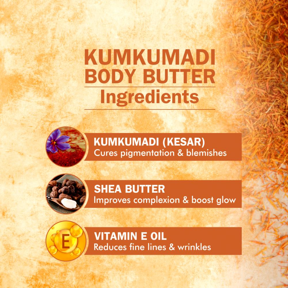 Nuerma Science Kumkumadi Body Butter with Shea Butter for Soft, Plumping & Lightening Skin