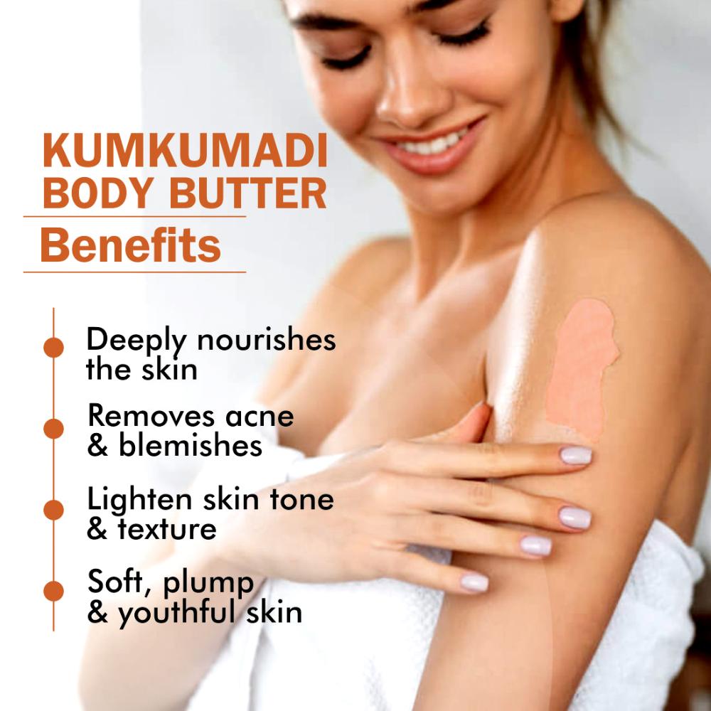 Nuerma Science Kumkumadi Body Butter with Shea Butter for Soft, Plumping & Lightening Skin