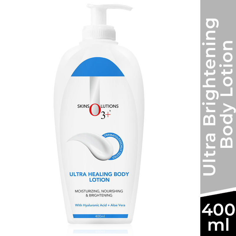 O3+ Ultra Healing Brightening Body Lotion Moisturiser With Hyaluronic Acid & Aloe Vera