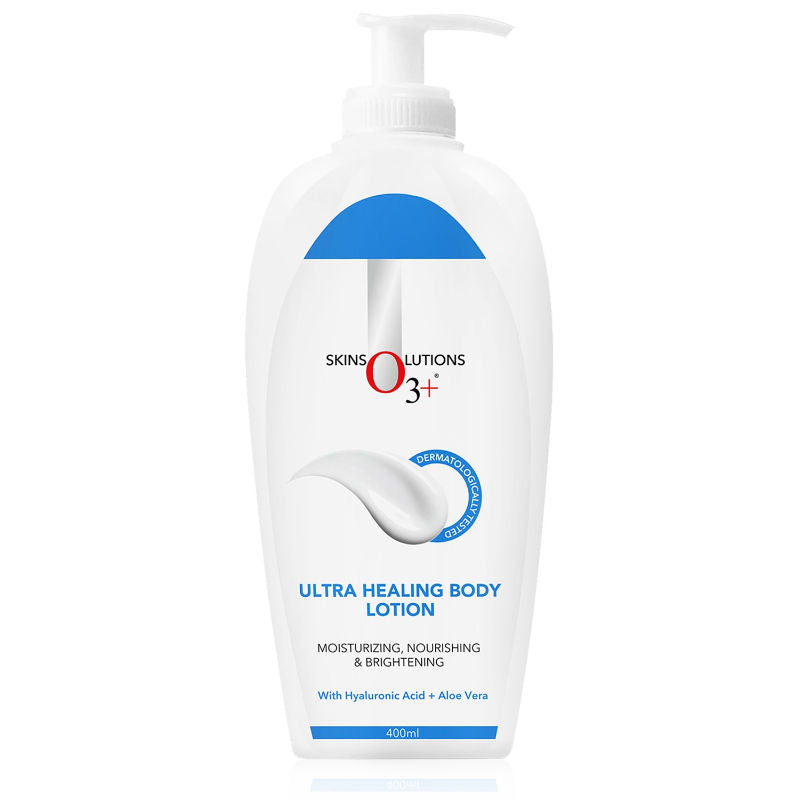 O3+ Ultra Healing Brightening Body Lotion Moisturiser With Hyaluronic Acid & Aloe Vera