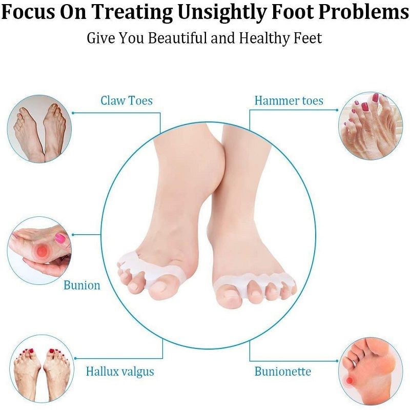 Bronson Professional Toe Separator Bunion Correctore Toe Relief Pedicure Foot Care