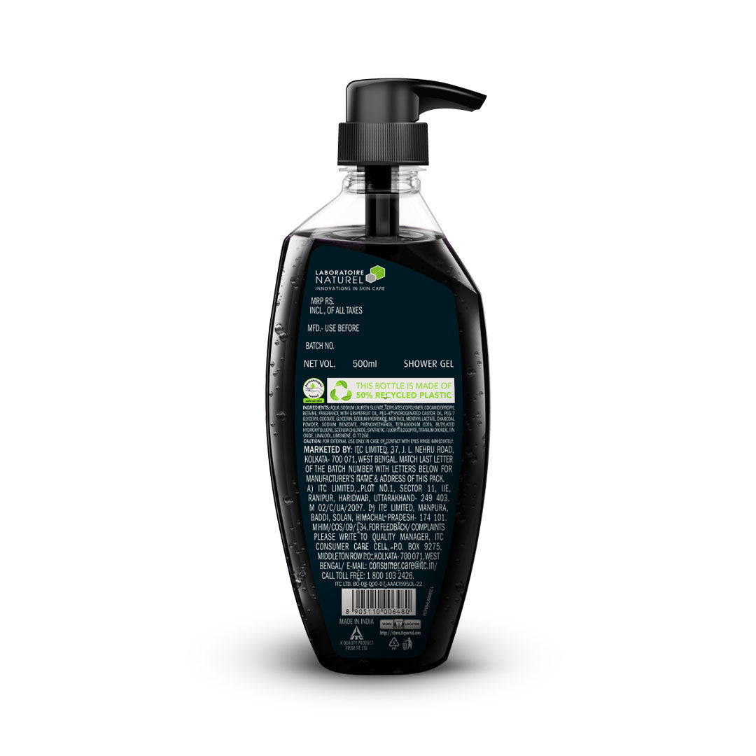 Fiama Men’s Shower Gel Deep Clean, Body Wash with Charcoal & Grapefruit for Refreshed Skin