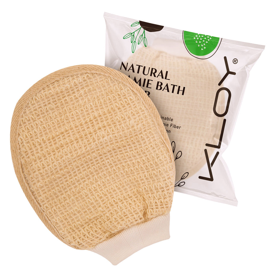 KLOY Natural Ramie Bath Glove Scrubber Exfoliator