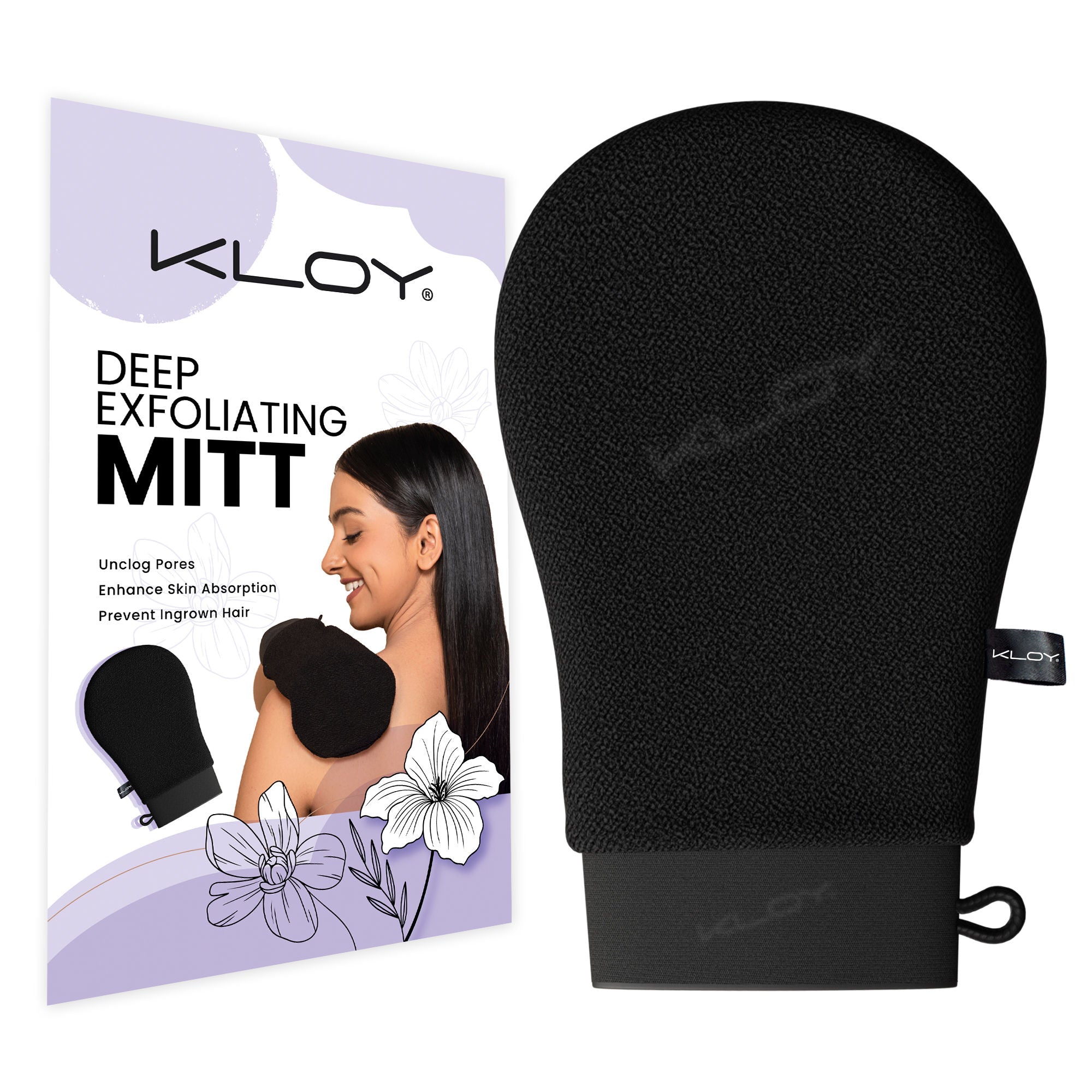 KLOY Korean Style Bath Mitt for Exfoliation & Body Cleanser