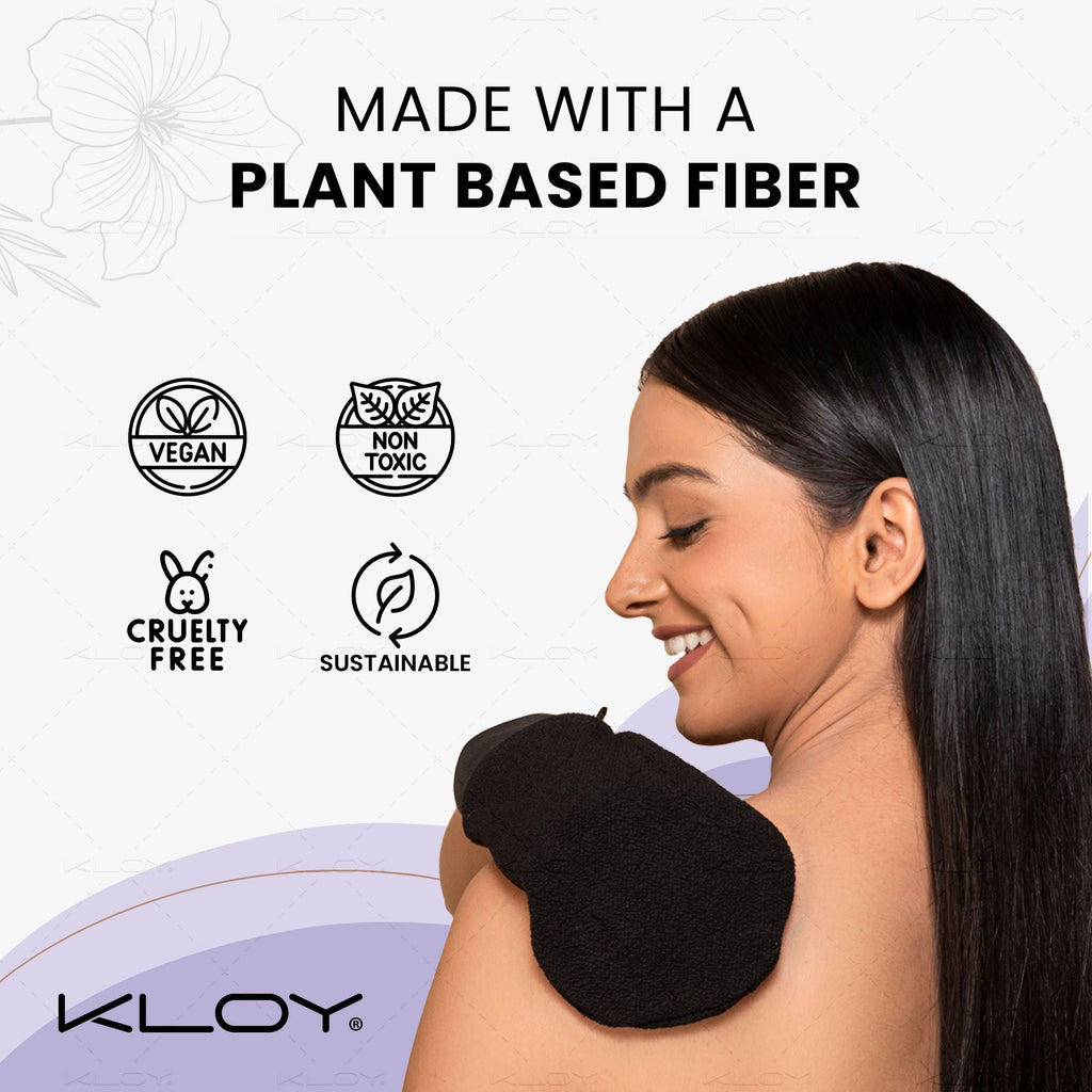 KLOY Korean Style Bath Mitt for Exfoliation & Body Cleanser