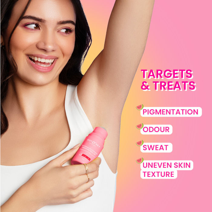 Dot & Key Watermelon Cooling Underarm Roll On, Pigmentation & Odour Control, With 4% AHA & BHA