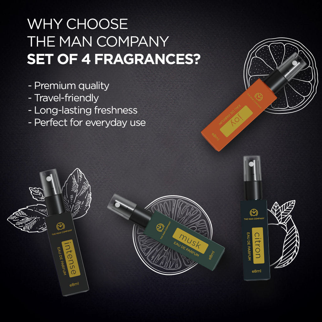 The Man Company Perfume Box (Joy + Citron + Musk + Intense) For Him