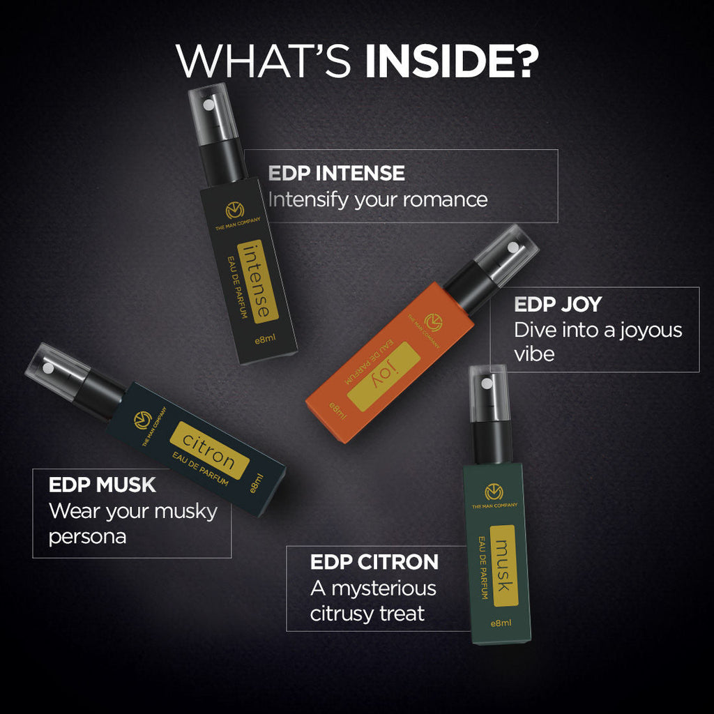 The Man Company Perfume Box (Joy + Citron + Musk + Intense) For Him