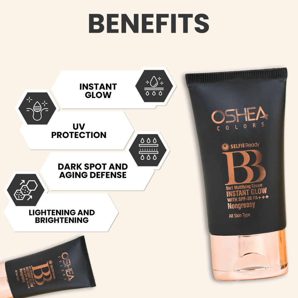Oshea Herbals 9-In-1 Mattifying Instant Glow BB Cream - 001 Ivory Fair