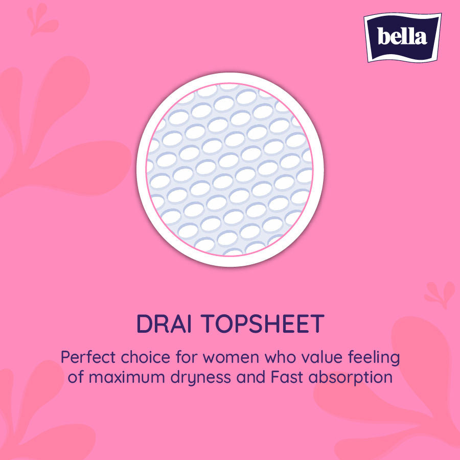 Bella Classic Comfort Maxi Drai, Breathable Sanitary Pads with Wings, Heavy Flow (20 Pcs)