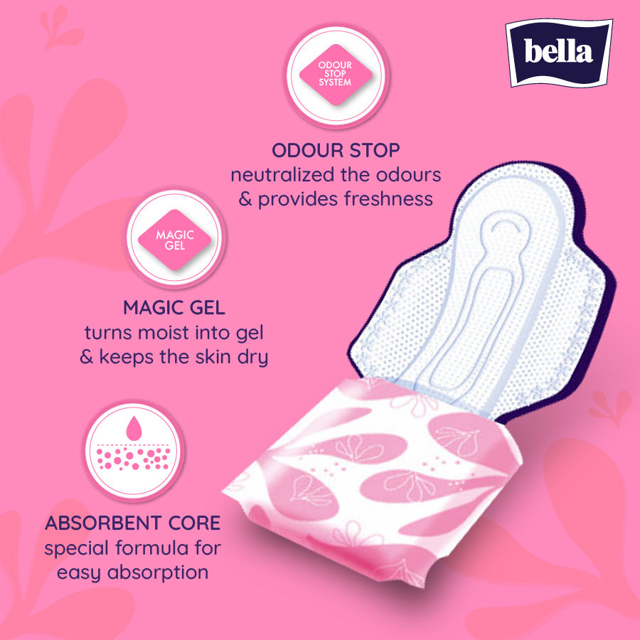 Bella Classic Comfort Maxi Drai, Breathable Sanitary Pads with Wings, Heavy Flow (20 Pcs)