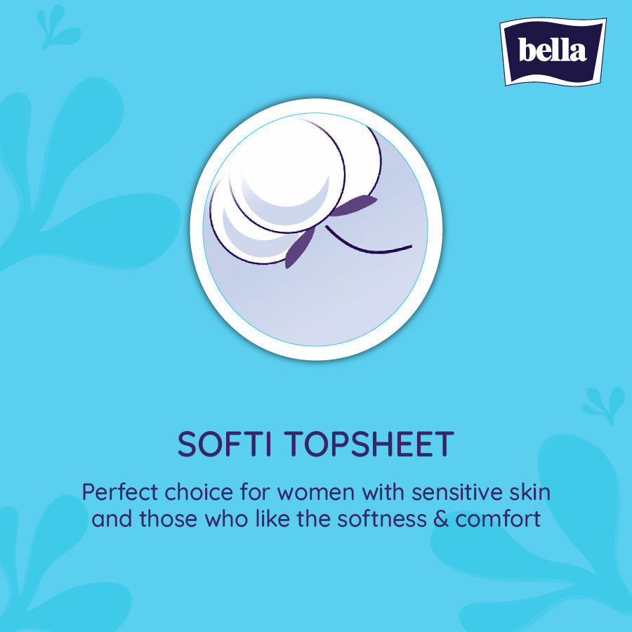 Bella Classic Comfort Maxi Softi, Breathable Sanitary Pads with Wings, Heavy Flow (20 Pcs)