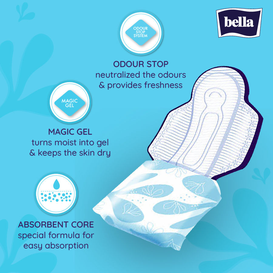 Bella Classic Comfort Maxi Softi, Breathable Sanitary Pads with Wings, Heavy Flow (20 Pcs)