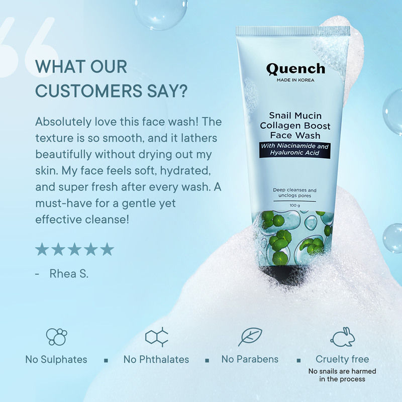 Quench Snail Mucin Collagen Boost Face Wash