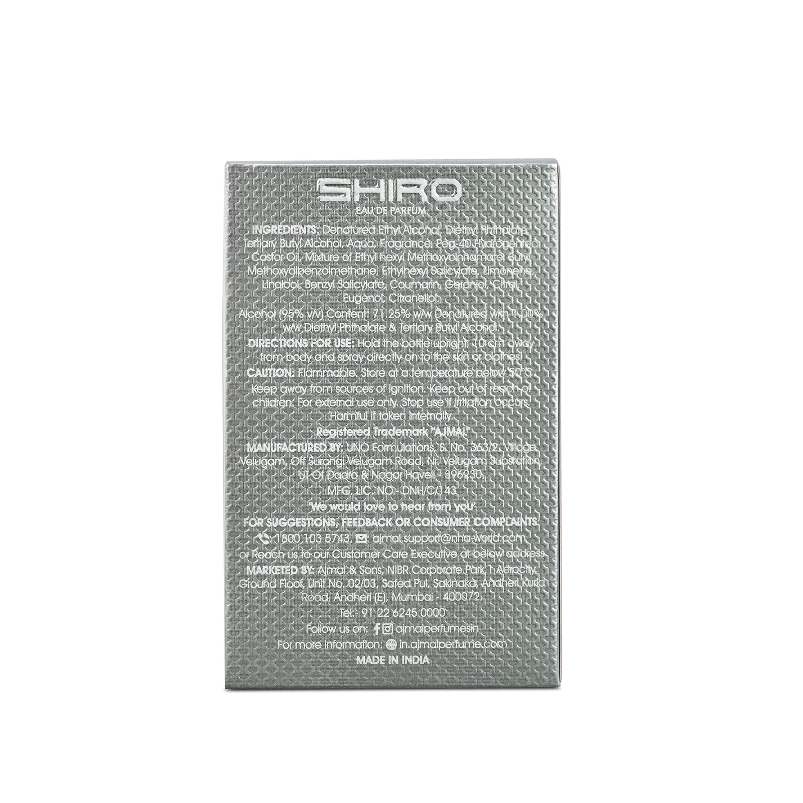 Ajmal India Shiro Perfume For Men