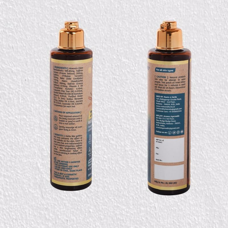 Roots & Herbs Shvet Chandan & Saffron Body Cleanser