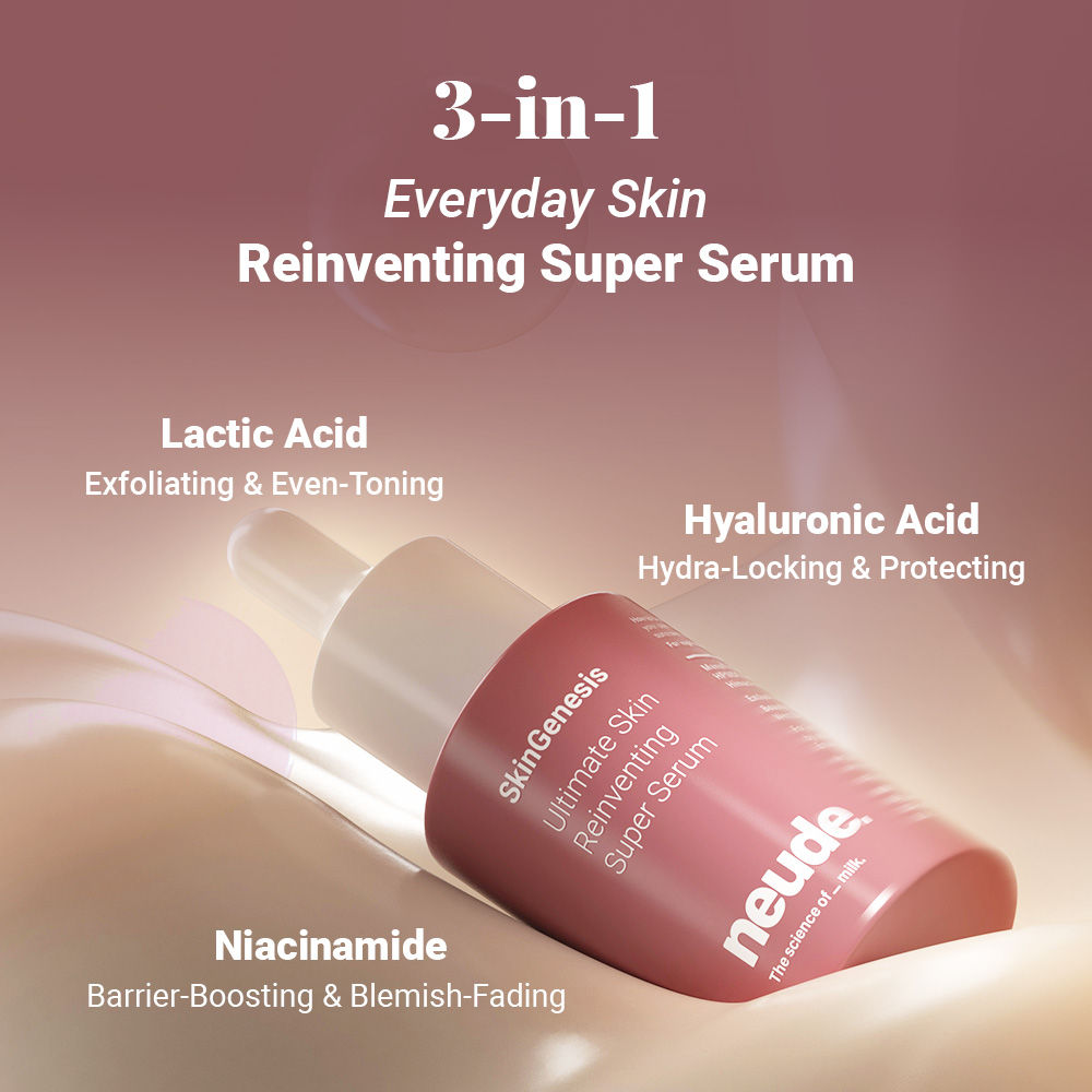 Neude Skin All-in-One Face Serum - SkinGenesis - Niacinamide, Lactic Acid, Hyaluronic Acid