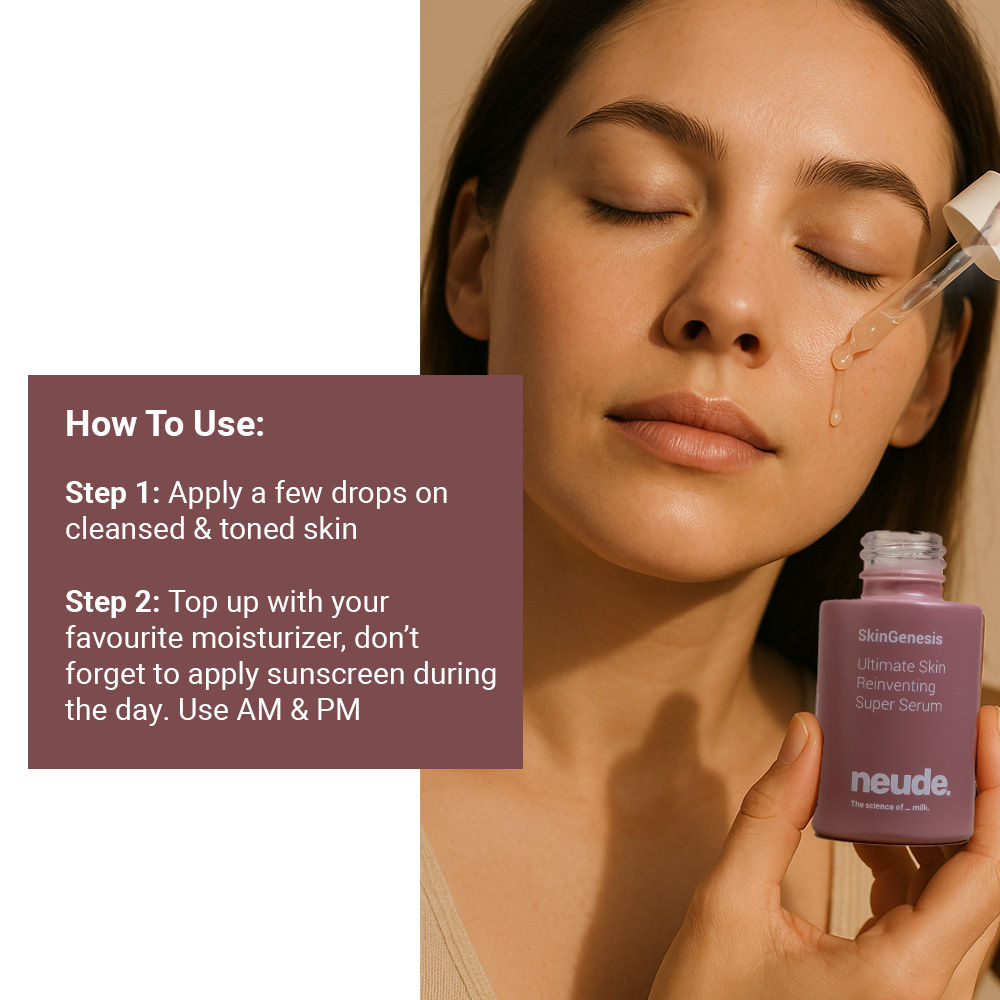 Neude Skin All-in-One Face Serum - SkinGenesis - Niacinamide, Lactic Acid, Hyaluronic Acid