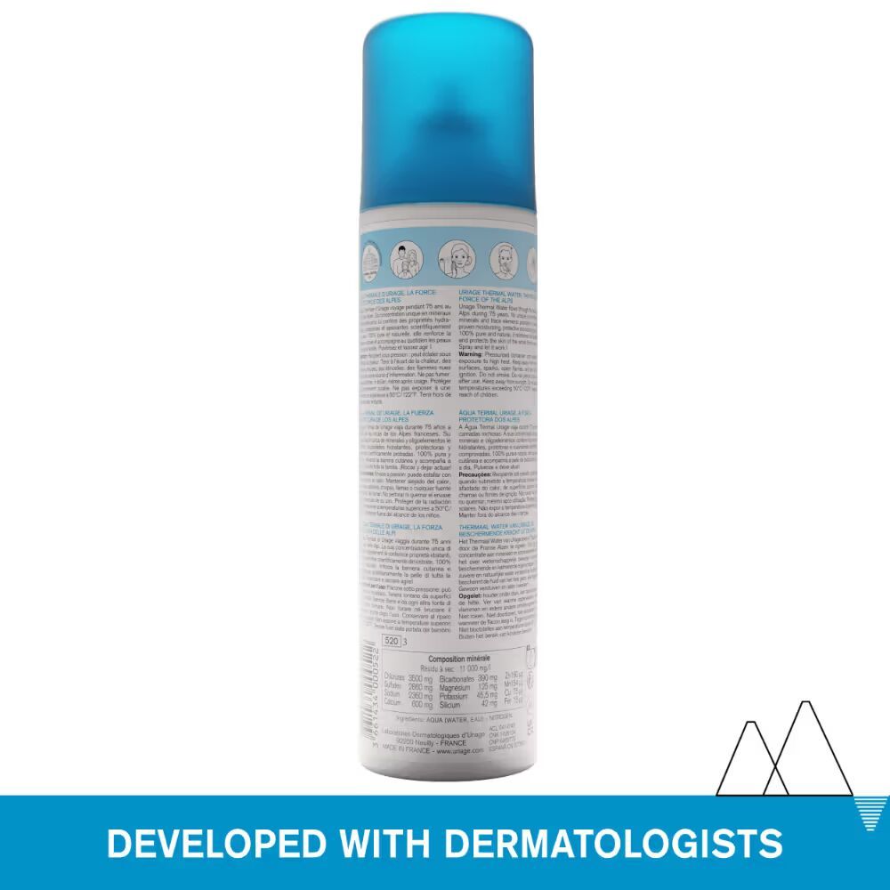 Uriage Thermal Water With Active Mineral Composition, Hydration & Moisturization For All Skin Types