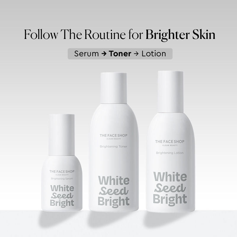 The Face Shop White Seed Brightening Toner Korean With Niacinamide For Dullness & Pores