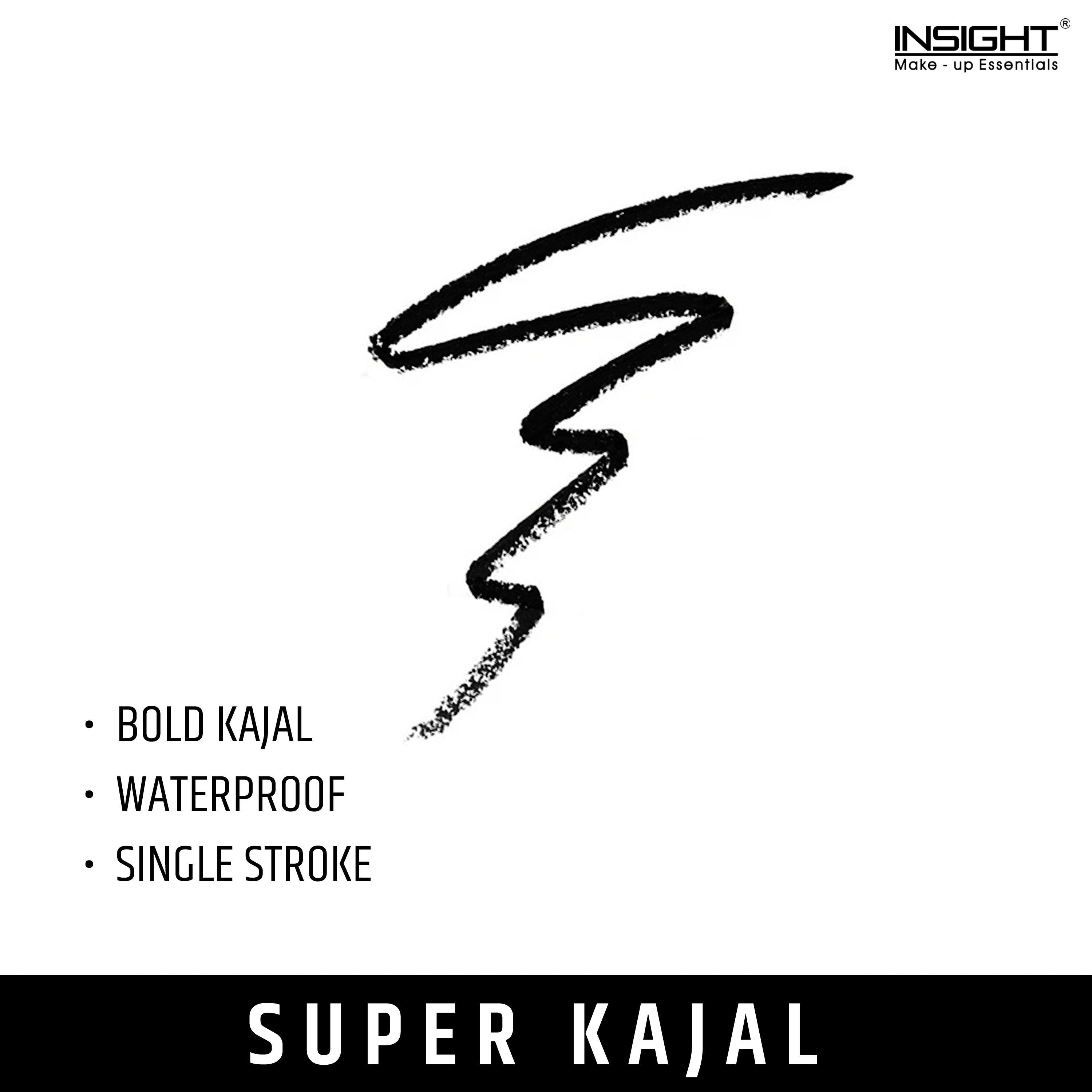 Insight Cosmetics Super Kajal, 25hr Long Wear, Waterproof, 1 Swipe Pigment