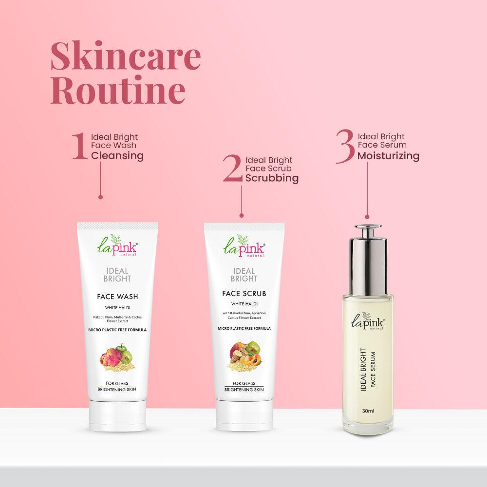La Pink Ideal Bright Face Scrub For Flawless & Glowing Skin, Gentle Exfoliation, All Skin Types