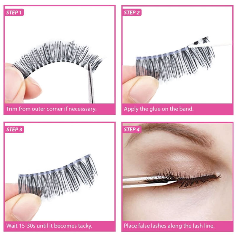 Bronson Professional 3D Cat Eyes Natural Look False Eyelashes - M72