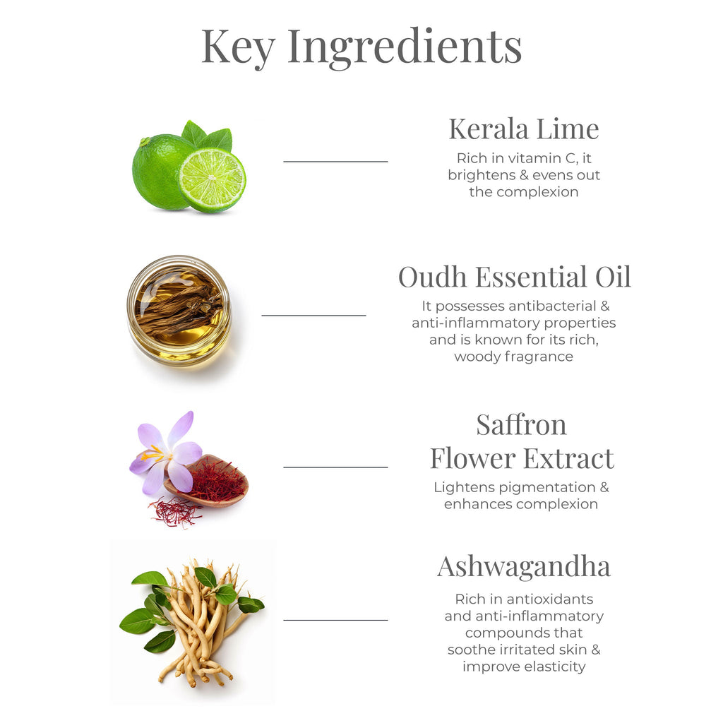 Forest Essentials Lime Saffron & Oudh Natural After Bath Oil