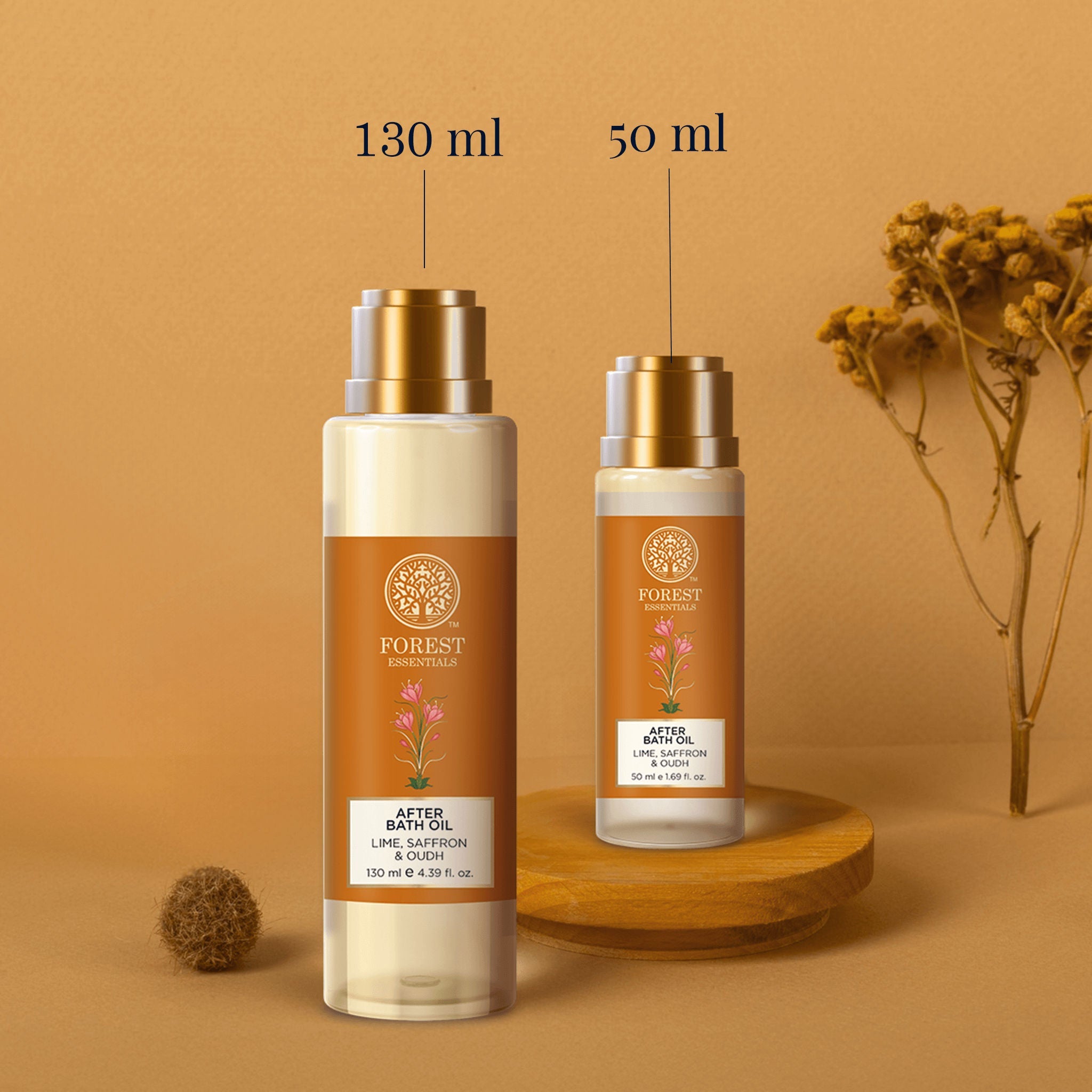 Forest Essentials Lime Saffron & Oudh Natural After Bath Oil
