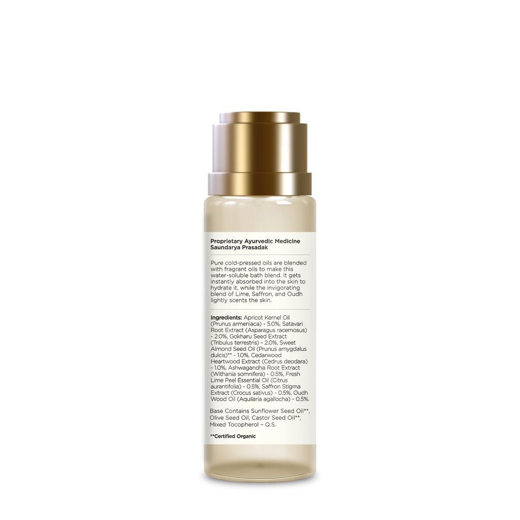 Forest Essentials Lime Saffron & Oudh Natural After Bath Oil